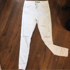 White TopShop Leigh Jeans